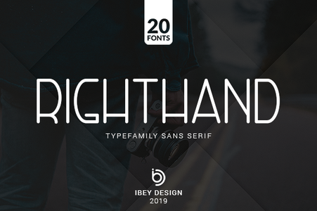 Right Hand Bold Dash font